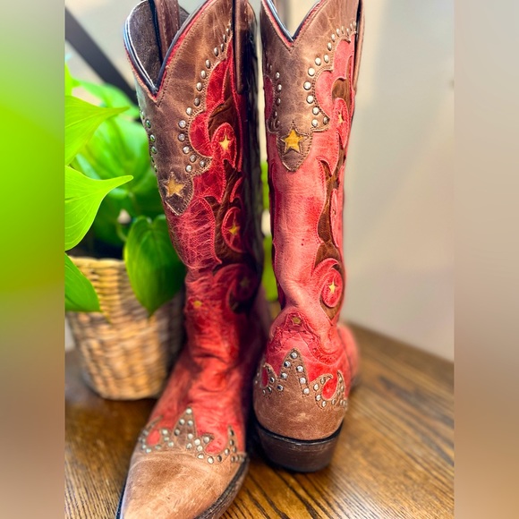 Studded Leather cowboy boots - Picture 2 of 6